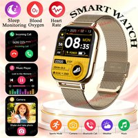2026 Upgraded Smart Watch Heart Rate Blood Oxygen/Pressure Sleep Monitoring Bluetooth Call Voice Assistant Sport Mode Smartwatch