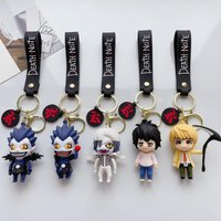 New Anime Keychain Women Men Key Chain Cartoon Double Sided Pendant Key Holder Acrylic Jewelry For Children Birthday Gifts