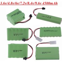 4.8v/6v/7.2v/8.4v/9.6v 4500mAh AA Nimh Battery For Rc Toys Cars Tanks Robot Guns Boats Ni-MH 9.6v Rechargeable Battery Pack 1pcs