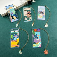 Cute Naughty Stitch Bookmark Cartoon Anime Fans Gifts for Book Lovers Metal Book Marks Holiday Gifts From Parents to Children
