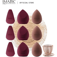 IMAGIC 10 pièces éponge de maquillage bouffée humide et sèche éponge de maquillage douce professionnelle paquets combinés plus grands de très haute qualité