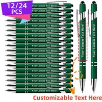 12/24PCS Personalized Metal Ballpoint Pens Set Customizable Multifunctional Writing Tools for School Office Ideal Gifts Set