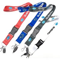 Printed Car Logo Neck Lanyard Keychain, ID Card Phone Strap For Subaru XV STI Impreza Forester BRZ WRX Levorg Ascent Tribeca