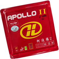 Yinhe Apollo II Table Tennis Rubber | 2.5mm Ultra-Thick Sponge | Pre-Boosted Effect |Red/Black