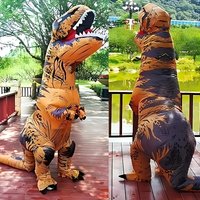 Adult Inflatable T-Rex Dinosaur Costume, Funny Dinosaur Outfit for Halloween Parties, Cosplay, Carnival and Mascot Role Play