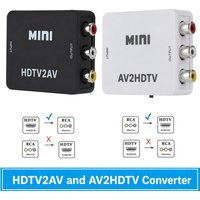 HD 1080P HDTV to RCA AV Converter Mini AV to HDTV RCA Composite CVBS Video Audio Adapter For PS2/3 VCR DVD to TV With USB Cable