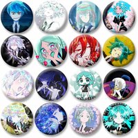 Cartoon Characters Badge Cute Manga Phosphophyllite Cairngorm Button Brooch DIY Backpack Hat Shoes Pins Jewelry Accessories Gift
