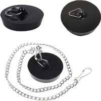 Tub Stopper Silicone Drain Plug Hair Stopper Flat Suction Cover for Kitchen Bathroom and Laundry Accessories Black