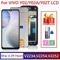 6.51" Display For Vivo Y02 LCD For Y02A Y02T Y11 2023 V2213 V2217 LCD Display Touch Screen Digiziter Panel Assembly With Frame
