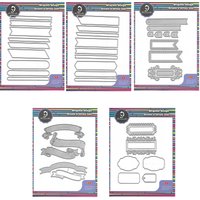 Alinacutle Metal Cutting Dies Cut 34pcsTag Banners Set Paper Craft Card Template Scrapbooking Handmade Craft Art Cut Dies