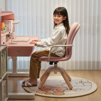 Ergonomic Children Swivel Chair Adjustable Study Desk Chair Solid Wood Home Office Furniture