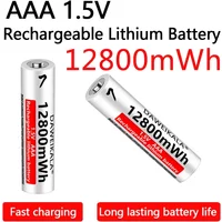 AAA 1.5V Li-Ion Rechargeable Battery AAA Lithium Batteries 12800mWh Wholesale For Mouse Flashlight Fan Game Machine