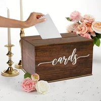 Wooden Party Card Box - Used for Wedding Banquet Invitation Card Storage Box Valentine's Day Mother's Day Card Storage