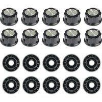 10/20set Potentiometer MF-A03 Knob with Scale Plate Potentiometers Knob Kit 6mm MF-A03 Dial Knobs