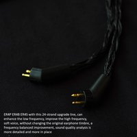 Etymotic ER4P ER4B ER4S Upgrade Cable OCC Silver Plated Flat Earphone Wire 3.5mm with Mic HiFi Headset Cord for ER4 Series