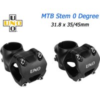UNO 0 Degree Road Mountain DH XC Bike Handlebar Stem Aluminum Alloy Ultralight 31.8mm*35/45mm Bike Short Stem Bicycle Accessorie