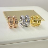 French romantic luxury jewelry S 925 sterling silver plated 18K gold women's earrings. Christmas gift