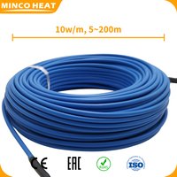 Minco Wärme Niedrigen Kosten Kabel Heizung Kabel Elektrische Hotline Neue Twin Leiter Unter Fliesen Laminat Boden Heizung System10w/m 5 ~ 200m