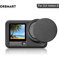 Silicone Case for DJI Osmo Action 6 + Tempered Glass Screen Protector Lens Cover + Carrying Bag - Full Protective Accessories
