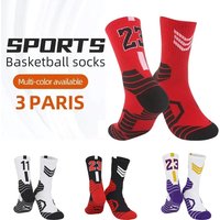 Elite Mid-calf Basketball Socks Men Bottom Running Children Sports Men Sweat-absorbent Badminton long socks Dacron Bag Summer