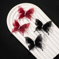 Colorful Butterfly Hair Clips Thin Mesh Sweet Girl Hair Accessories 1 Pair Non Slip Side Hairpins For Women 5x5cm