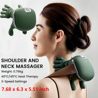 Bionic Heated Massager Wireless Shiatsu Neck and Back Massager Portable Simulated Human Hand Design Rechargeable Massager