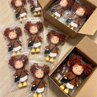 Pippa Potato Doll 24cm Vinyl Figurine Curly Red Hair Green Plaid Outfit Collectible Toy Home Decor Girl Birthday Surprise Gift