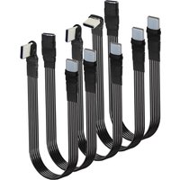 50CM Type C to USB-C 90° Angled adapter cable Power bank flexible cable PD cable charging cable USB C bend flat silicone cable