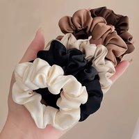 5 Sets Of Simple Hair Rings For Women - New Fat Intestine Hair Rings - Fabric Large Intestine Hair Rings