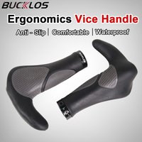 AliExpress BUCKLOS Waterproof Rubber Bike Grips MTB Shock Absorbing Knobs Ergonomics Bike Cuffs Anti-Slip Bicycle Handles with Bar End