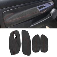 Dla VW Golf 4 IV MK4 1998 1999 2000 2001 2002 2003 2004 2005 Tylko 3-drzwiowy Samochód Panel Podłokietnika Drzwi Pokrowiec z Zamszu Skórzany Akcesoria