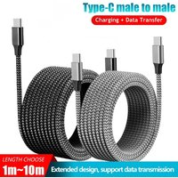 PD 60W USB-C to USB-C Fast Charging Phone Cable Nylon Braided Type C Data Cord for iPhone Samsung Huawei Xiaomi 1M/2M/3M/5M/8M