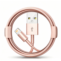 Rose Gold USB Fast Charging Cable For iPhone X XR XS Max 6 6S 7 8 14 Plus 11 12 13 mini 14 Pro Max SE 2020 USB-A Data Sync Cable