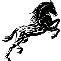 G124 19.5X20CM Car Sticker Handsome Horse Waterproof Vinyl Decal Car Accessories Pegatinas Para Coche DIY Car Styling