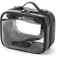 Large Capacity Double Layered Clear Makeup Bags Zipper Transparent Cosmetic Bag Makeup Brush Storage Toiletry Bags Travel