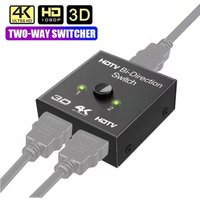 HDMI-compatible Ports Adapter Switch Bi-Direction 2.0 Splitter 1x2/2x1 Adapter 2 In 1 Out Converter For PS5 PS4 Pro/4/3 Xbox 3D