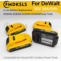 For DeWalt 18v 20V Max Lithium Ion Batteries 20V 3Ah/5Ah DCB203 Li ion Battery ReplacementDCB206 DCB205 DCB204 DCB200Power Tools