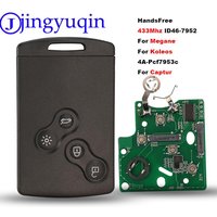 Jingyuqin Keyless Remote Key Card Für Renault Megane Fluence Laguna Scenic Clio Captur Koleos 433MHz ID46-PCF7952/4A-7953