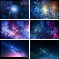 Cosmic Galaxy Backdrop Starry Sky Milky Way Stars Universe Space Theme Photo Background Baby Shower Birthday Party Decor Banner