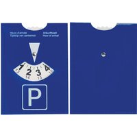 Blue Parking Disc – 3.15×4.35 in Soft Touch PU Leather, Vehicle Accessory, Premium Look, Sleek Design, Auto Accessory, Vehicle