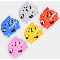 Children's Silicone Waterproof Fashion Cartoon Spot Fish Boys and Girls Comfortable Soft No Cut Head Swimming Cap