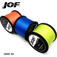 JOF 100m Braided Fishing Line X8 Flying Carp Long Distance Throwing 0.14MM~0.50MM Sea/Boat Rod Outdoor Fishing Gear Accessories