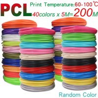 3D Pen PCL Filament Diameter 1.75mm Suitable for Low Temperature Children's 3D Printing Pen, Smokeless, Odorless, Bright Colors