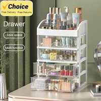 Desktop Storage Box Multi-layer Cosmetics organizer Drawer Jewelry Box Makeup organizer Multi-functional Plastic Storage Cabinet