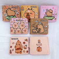 Cartoon Capybara Wallet Short Money Bag Foldable Cute Coin Purse PU Leather Mini Purse Card Holder With Buttons