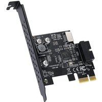 NEW PCI Express 2.0 X1 USB 3.2 Gen1 19Pin + TYPE-E Expansion Card PCIe Front Type-C Adapter Riser Type-E USB3.2 A-KEY 5Gbps Card