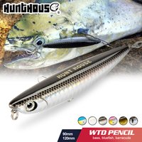 Hunthouse Surface Pencil Fishing Lure Topwater Stickbaits 120mm 26g WTD Walk The Dog Artificial Bait Tackle For Bass Pike LW519