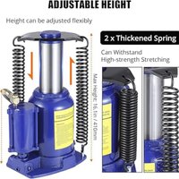 5T-32T Air Hydraulic Bottle Jack, Heavy Duty Pneumatic Bottle Jack with Manual Hand Pump, Pneumatic Bottle Jack for Car Truck