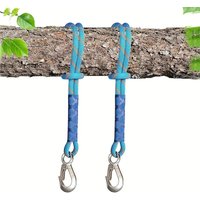 Heavy Duty Nylon Sling Tree Swing Rope with Metal Hook Hammock Suspension Rope Suitable for Outdoor Hammocks Tree Swings Chairs