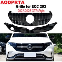 EQC 293 Grille ABS GTR Style Front Bumper Mesh Hood Grill for Mercedes EQC 2022 2023 2024 2025 Silver Car Racking Grid